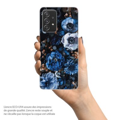 Coque téléphone Samsung Galaxy, Thème Floral, Jardin de Minuit