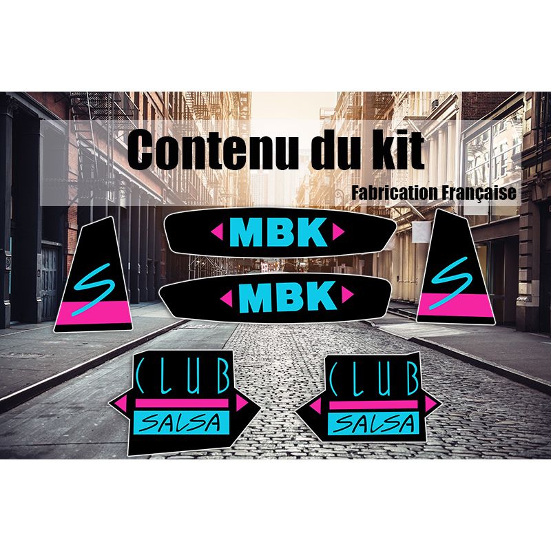 Kit Stickers MBK 51 Club Salsa noir