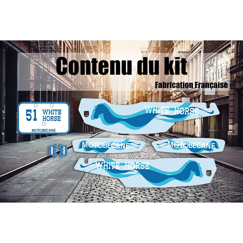 Stickers MBK 51 White Horse