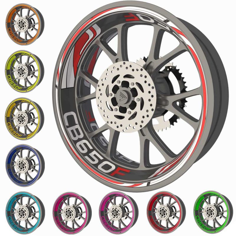 Pack décalcomanie pour jantes de moto Honda CB650F