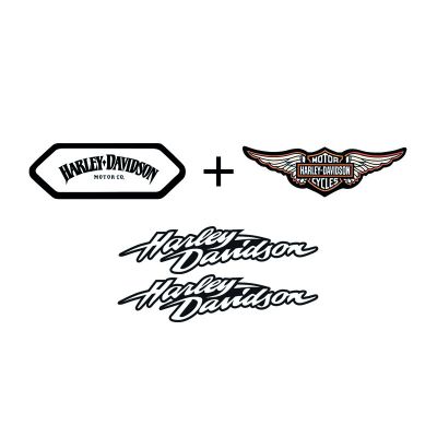 sticker rétro réfléchissant pour casque de moto Harley Davidson