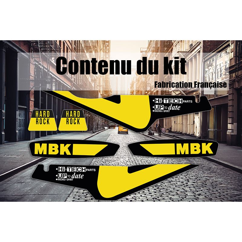Kit Déco MBK Hard Rock 02 -  Jaune
