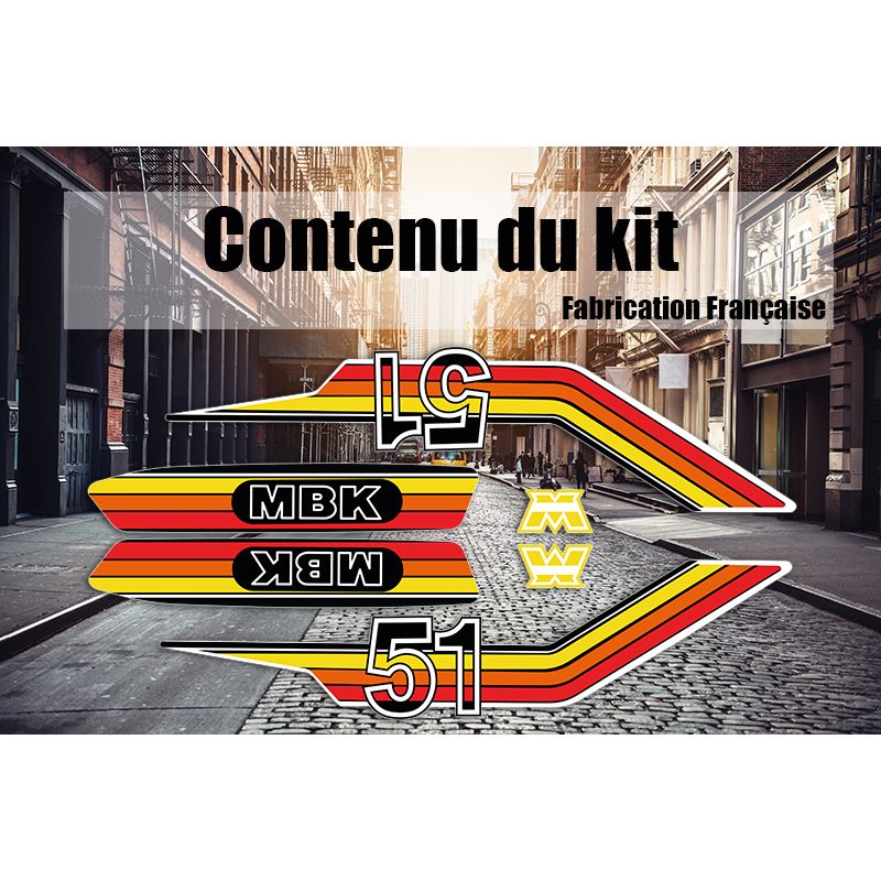 Kit Déco MBK 51 SU - MBK Jaune Kit Déco MBK 51 SU - MBK Jaune