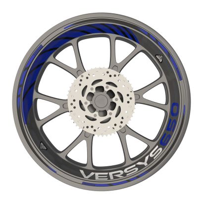 Kit déco jantes moto Versys 650 - Super Fabrique - Bleu