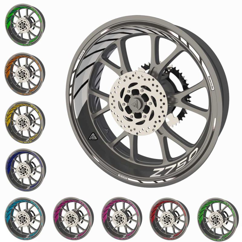 Kit déco jantes de moto Kawasaki Z750