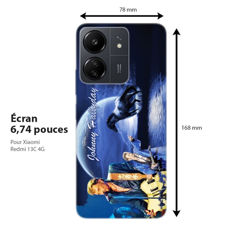 Cokitec Coque Renforcée en Verre Trempé pour Samsung Galaxy A54 5G Musique Johnny Hallyday Moto