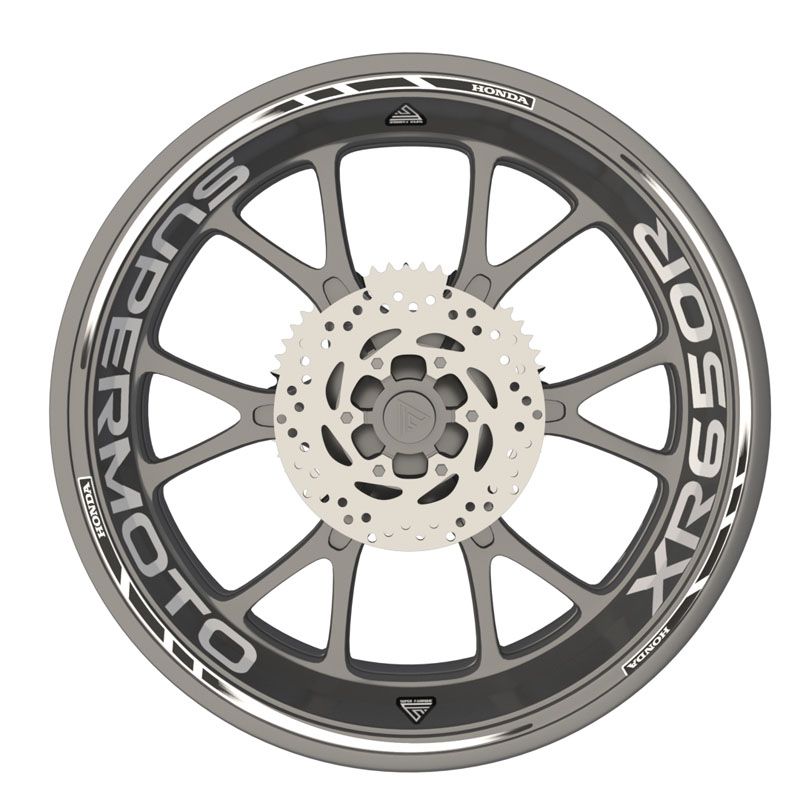 Kit déco jantes moto Honda XR650R - Blanc