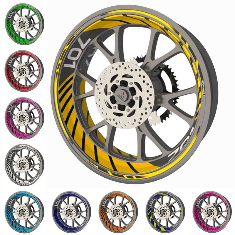Kit déco autocollants jantes moto Husqvarna 701