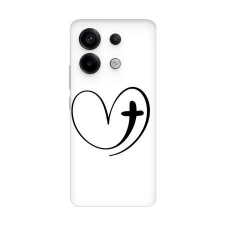 Croix et coeur, la coque de téléphone pour Xiaomi Redmi