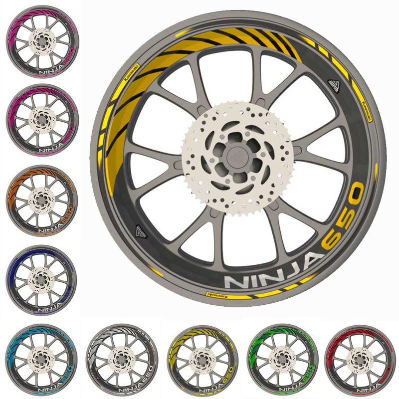 Pack déco autocollants jantes Kawasaki Ninja 650