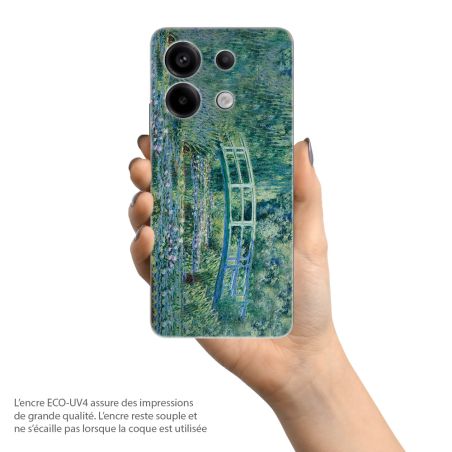 Coque souple pour Xiaomi Redmi, Nymphéas et Pont Japonais