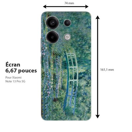 Coque souple pour Xiaomi Redmi, Nymphéas et Pont Japonais