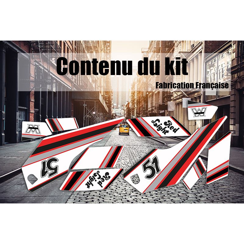 Kit autocollants MBK Motobecane Red Light
