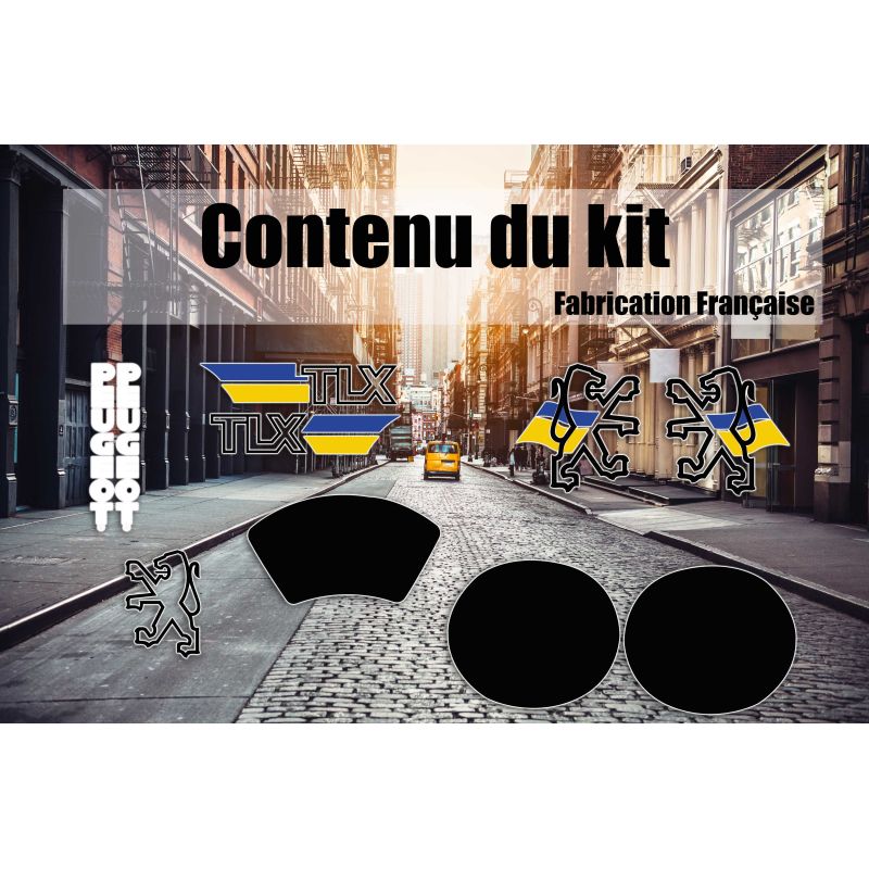 Kit déco Peugeot TLX Bleu Kit déco Peugeot TLX Bleu