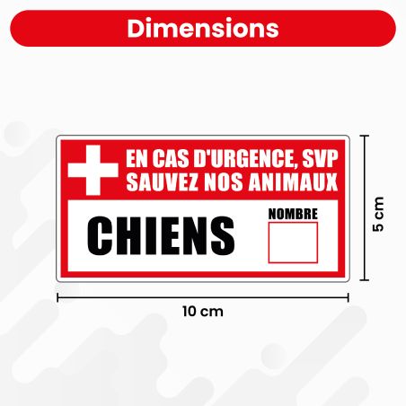 Autocollant sauvez nos chiens avec nombre personnalisable