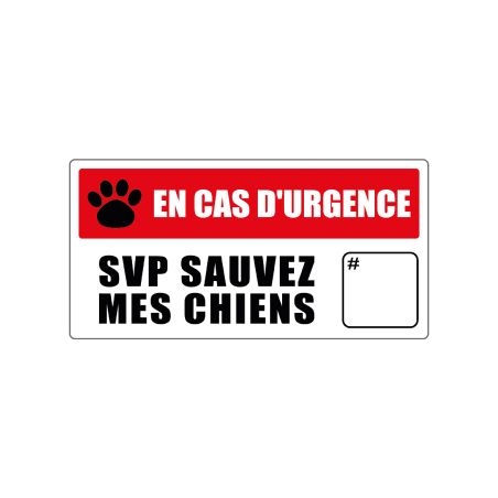 Sticker "Chiens à sauver" maison et véhicule