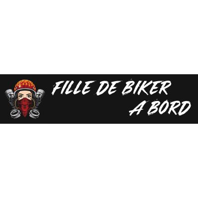 Sticker “Fille de biker à bord”