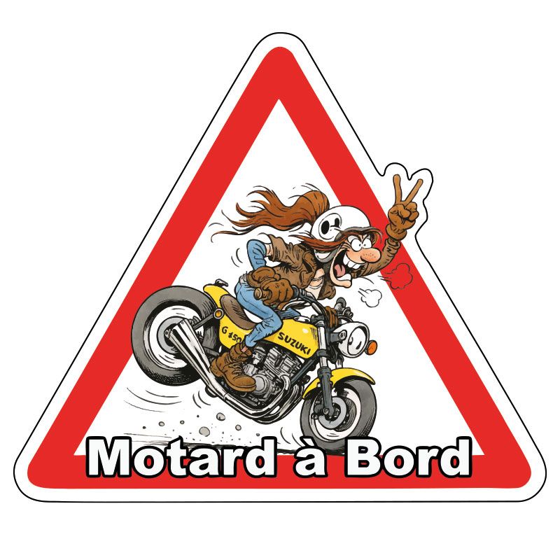 Sticker “Motard à bord” – fun, liberté et Joe Bar Team Sticker “Motard à bord” – fun, liberté et Joe Bar Team