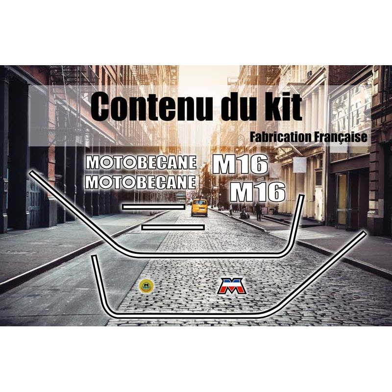 Kit autocollants Motobecane M16 – Stickers origine pour restauration mobylette