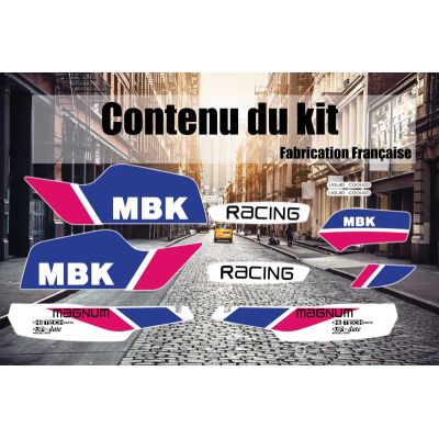 Kit autocollants MBK Magnum MR1 White – Qualité pro, made in France