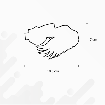 sticker rétro réfléchissant pour casque de moto 
Harley Davidson avec un aigle et le drapeau usa - Dimensions