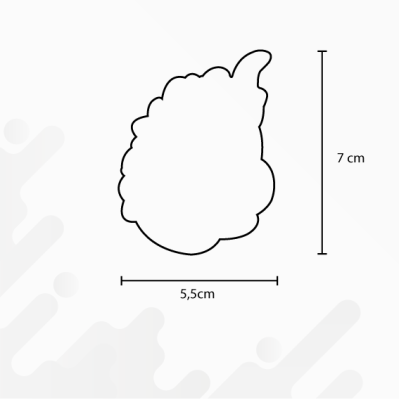 sticker rétro réfléchissant pour casque de moto licorne folle violette - Dimensions