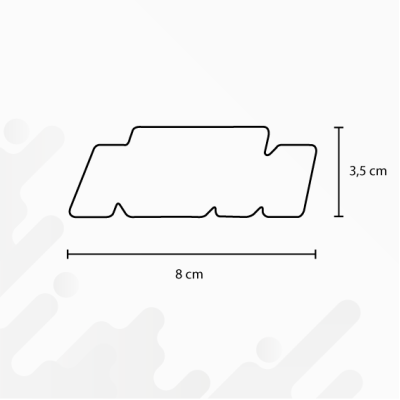 sticker rétro réfléchissant pour casque de moto KTM orange - Dimensions