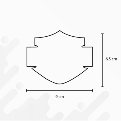 sticker rétro réfléchissant pour casque de moto Harley Davidson tête de mort - Dimensions