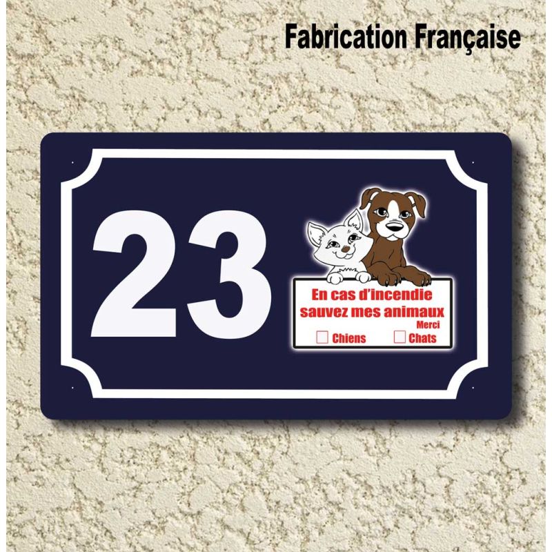 Plaque numéro de rue en aluminium Pet Alert personnalisable Plaque numéro de rue en aluminium Pet Alert personnalisable