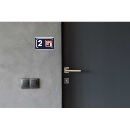 Plaque numéro de rue aluminium Pet Alert personnalisée