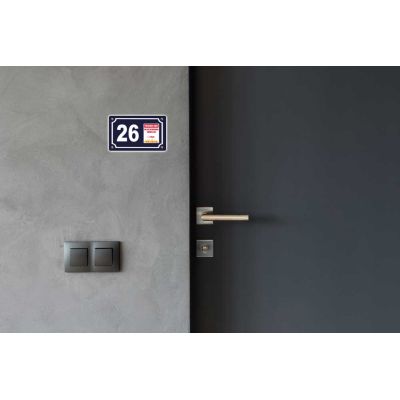 Plaque signalétique maison aluminium avec animaux