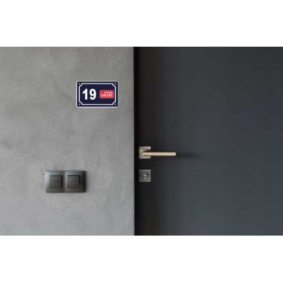 Plaque de portail avec numéro personnalisé Pet Alert