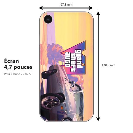 Coque iPhone GTA 6 – Coque de téléphone imprimée thème GTA VI Coque iPhone GTA 6 – Coque de téléphone imprimée thème GTA VI