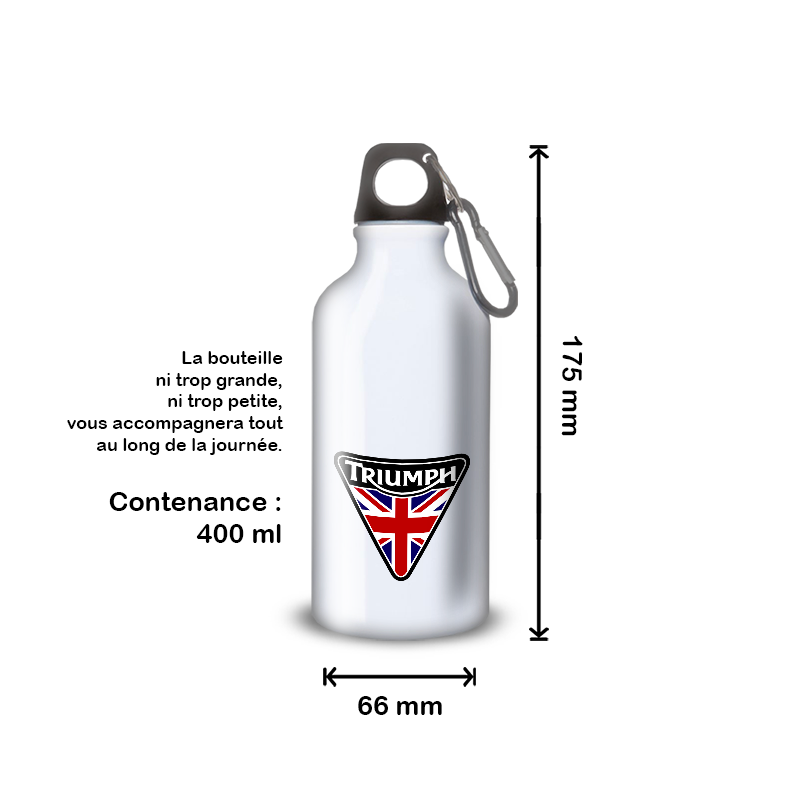Gourde Alu et Thermos Moto Triumph UK Flag
