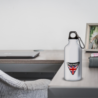 Gourde Alu et Thermos Moto Triumph UK Flag