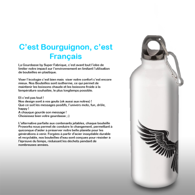 Gourde Alu et Thermos Ailes Mystique (nervermore)