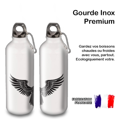 Gourde Alu et Thermos Ailes Mystique (nervermore)