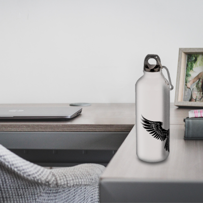 Gourde Alu et Thermos Ailes Mystique (nervermore)