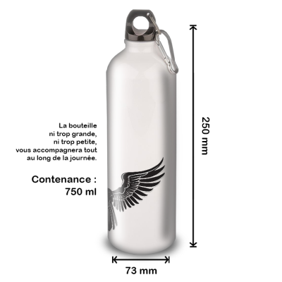 Gourde Alu et Thermos Ailes Mystique (nervermore)