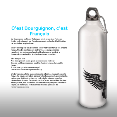 Gourde Alu et Thermos Ailes Mystique (nervermore)