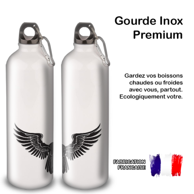 Gourde Alu et Thermos Ailes Mystique (nervermore)
