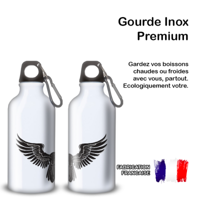 Gourde Alu et Thermos Ailes Mystique (nervermore)