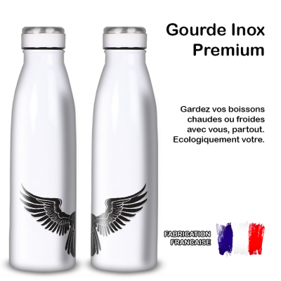 Gourde Alu et Thermos Ailes Mystique (nervermore)