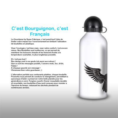 Gourde Alu et Thermos Ailes Mystique (nervermore)