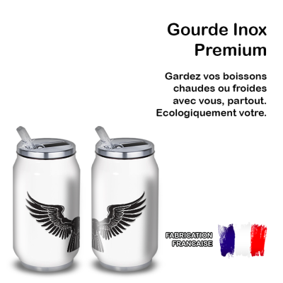 Gourde Alu et Thermos Ailes Mystique (nervermore)