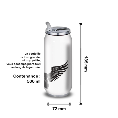 Gourde Alu et Thermos Ailes Mystique (nervermore)