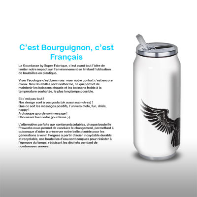 Gourde Alu et Thermos Ailes Mystique (nervermore)