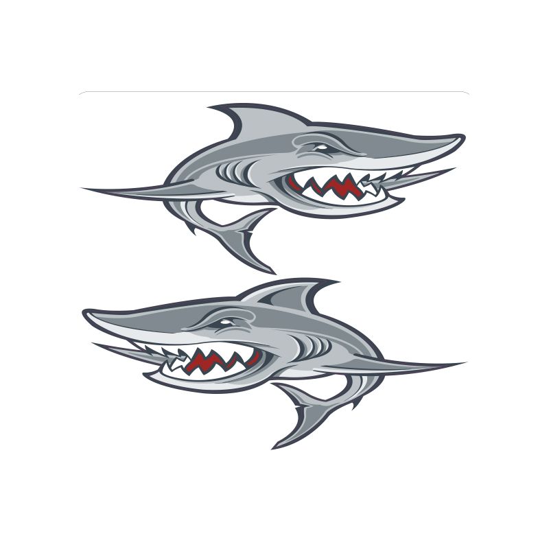 Sticker rétro éclairant Shark (x2 latéraux)
