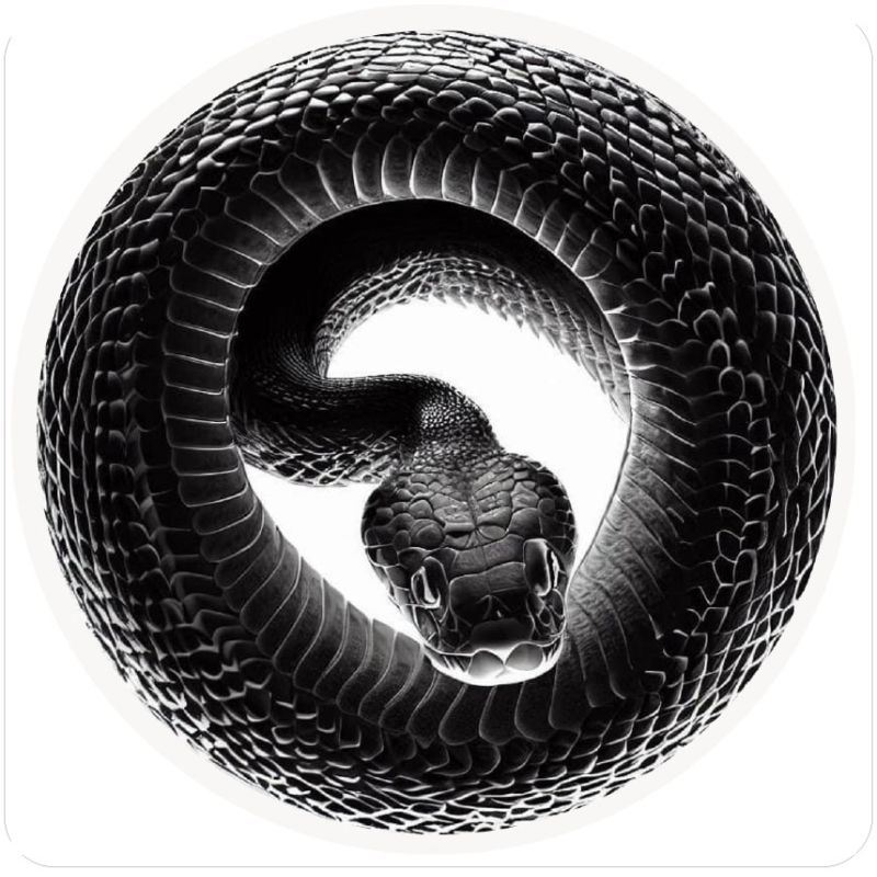 Sticker rétro réfléchissant Serpent