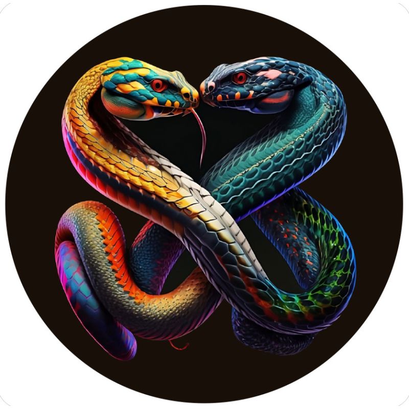 Sticker rétro éclairant Serpent